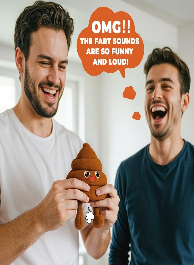 A AIFAMY Funny Poop Plush Toy with 4 Fart Sounds - Fart Blaster Noise Maker - Realistic Fake Poop for Pranks, Jokes - Funny Gag Gift for Pets, Kids, Adults - Image 3